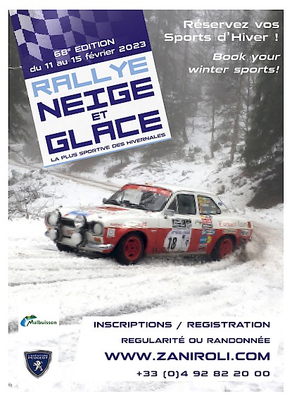 affiche de68ème Rallye Neige et Glace