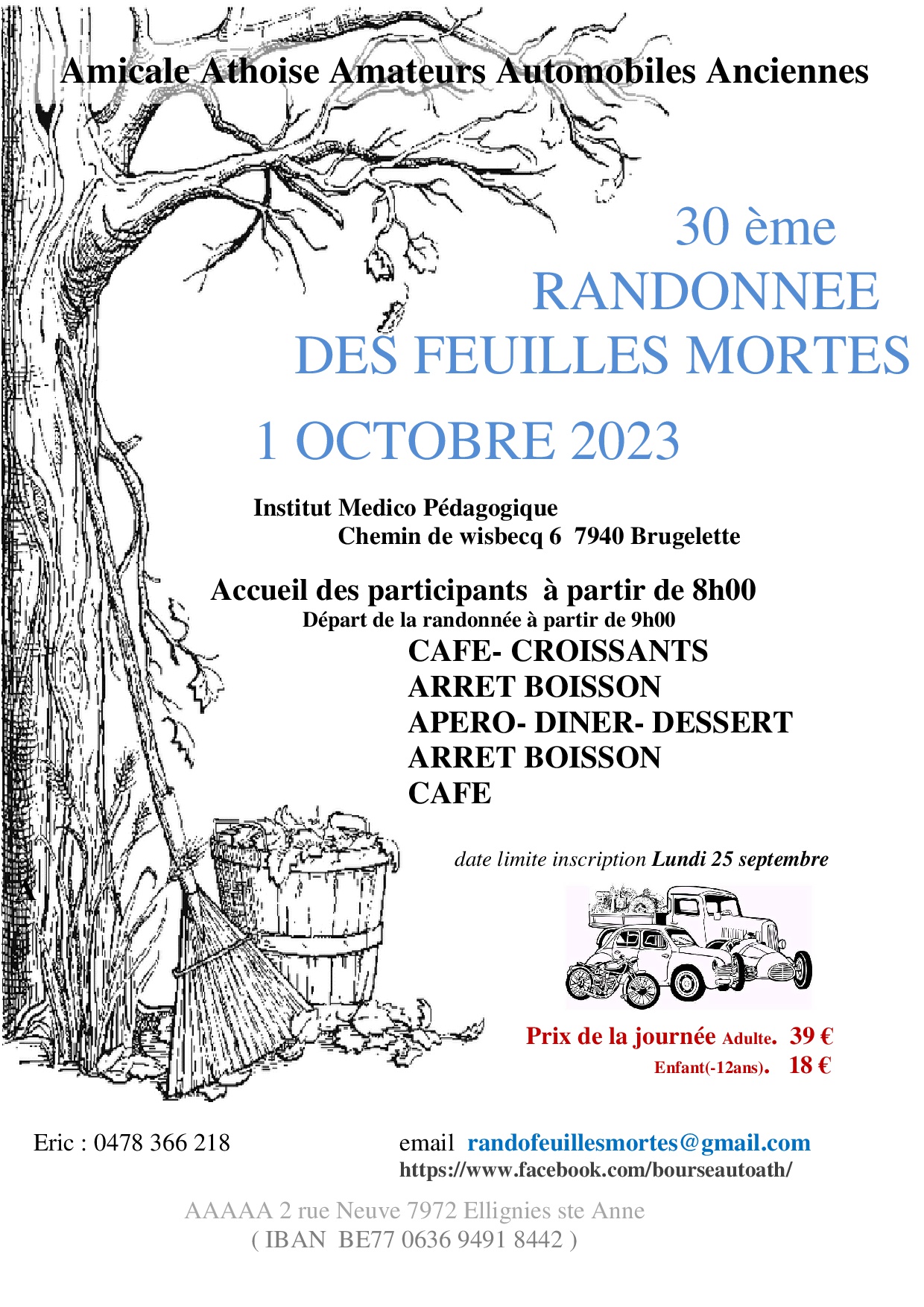 affiche de30ème Randonnée des Feuilles Mortes