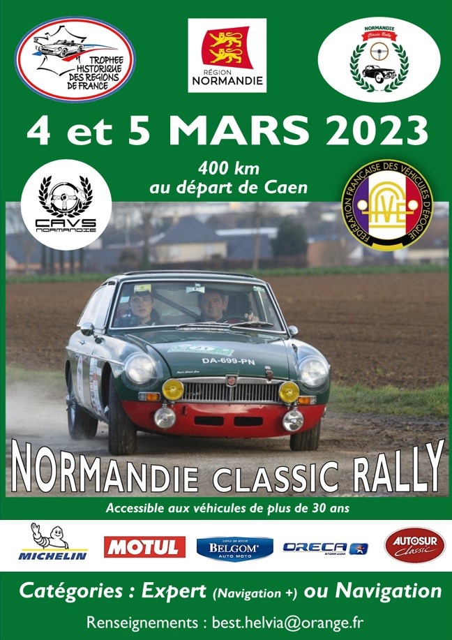 affiche de 3ème Normandie Classic Rally