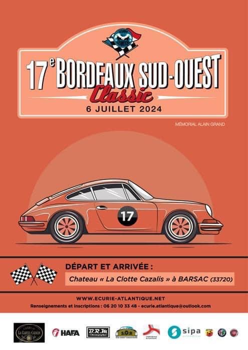 affiche deRallye Bordeaux Sud Ouest Classic