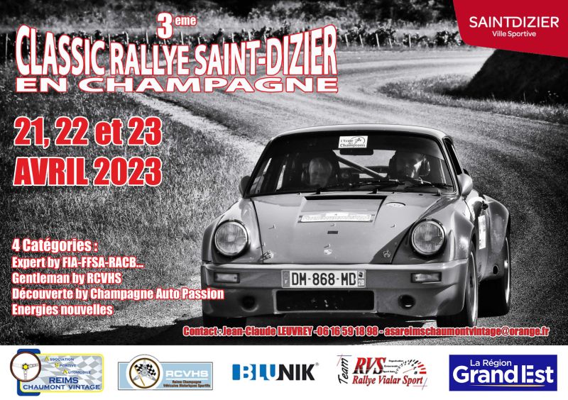 affiche de3ème Classic’Rallye de St Dizier en Champagne