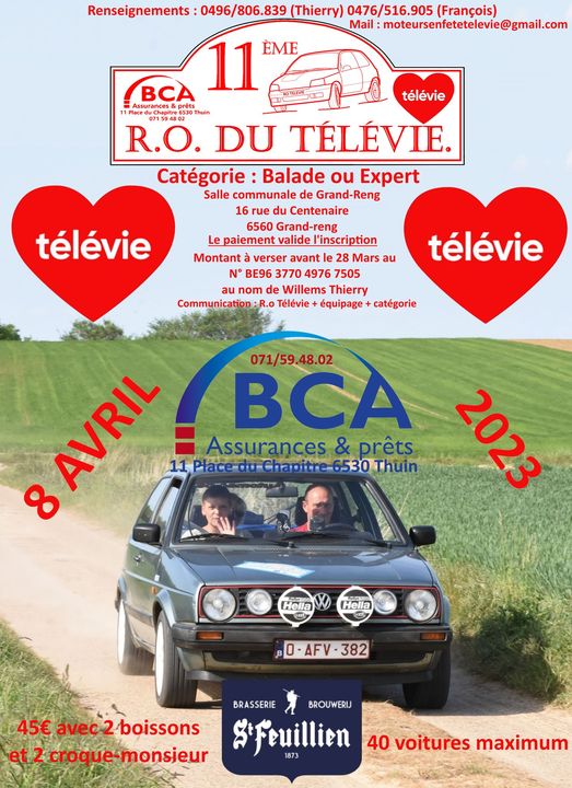 affiche de11éme R.O. du Télévie