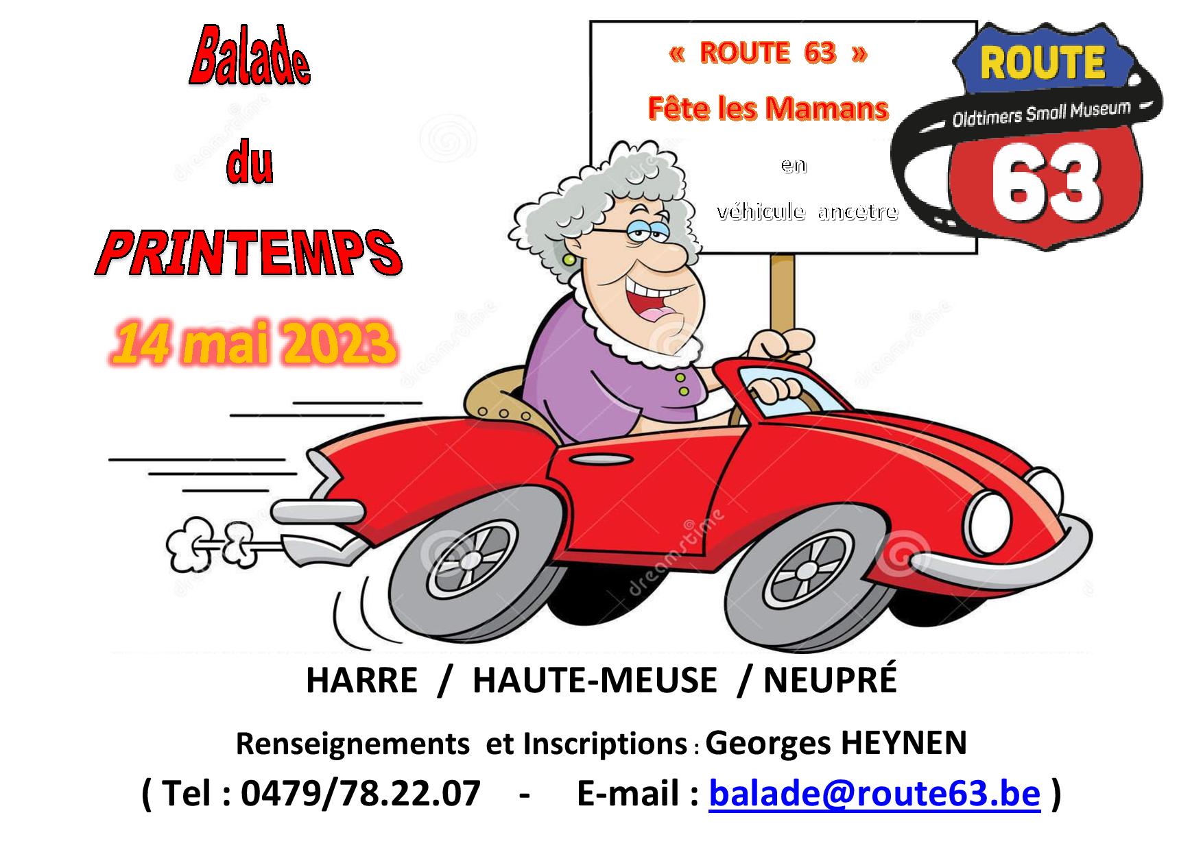 affiche de4ème Balade Route63 - Fête les Mamans