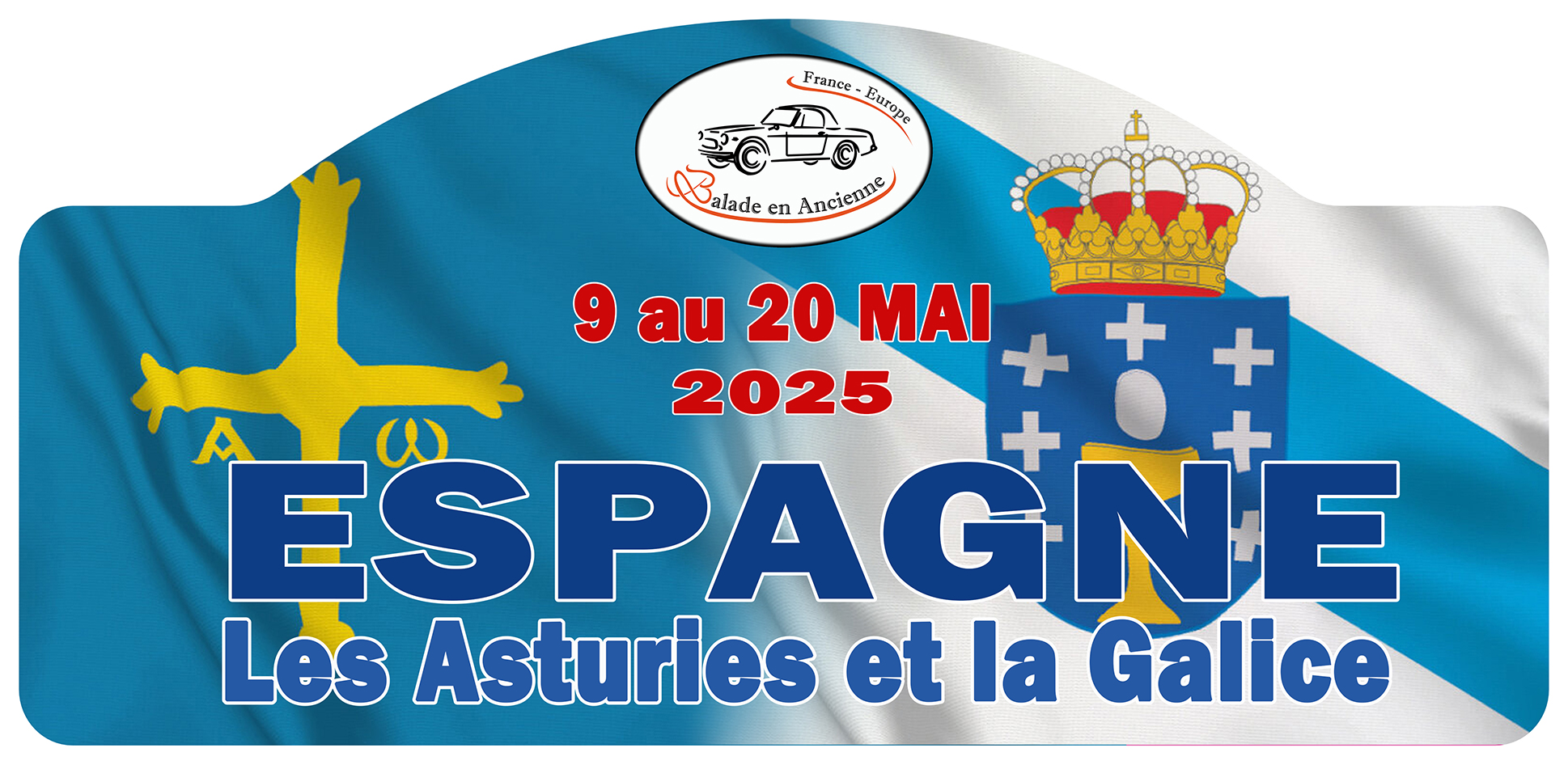 affiche deRallye touristique Espagne - Galice et Asturies