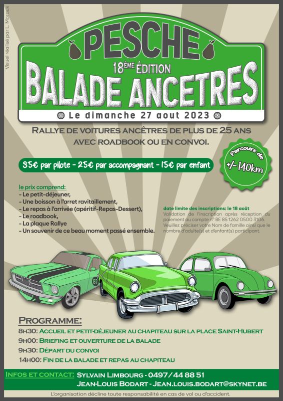 affiche de18ème Rallye des Poires