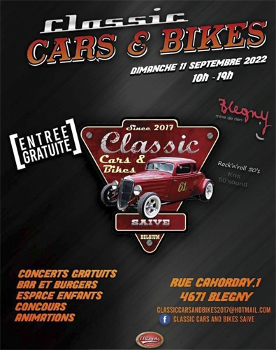 affiche deClassic CARS AND BIKES 2022 