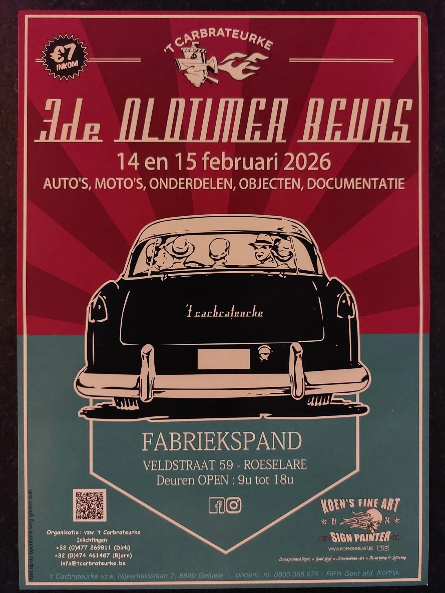 affiche deOldtimer Beurs Roeselare 2026