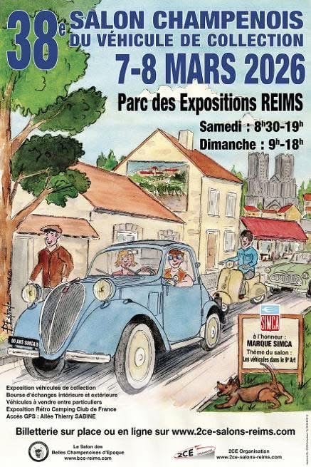 affiche deSalon Champenois du Véhicule de Collection 2026