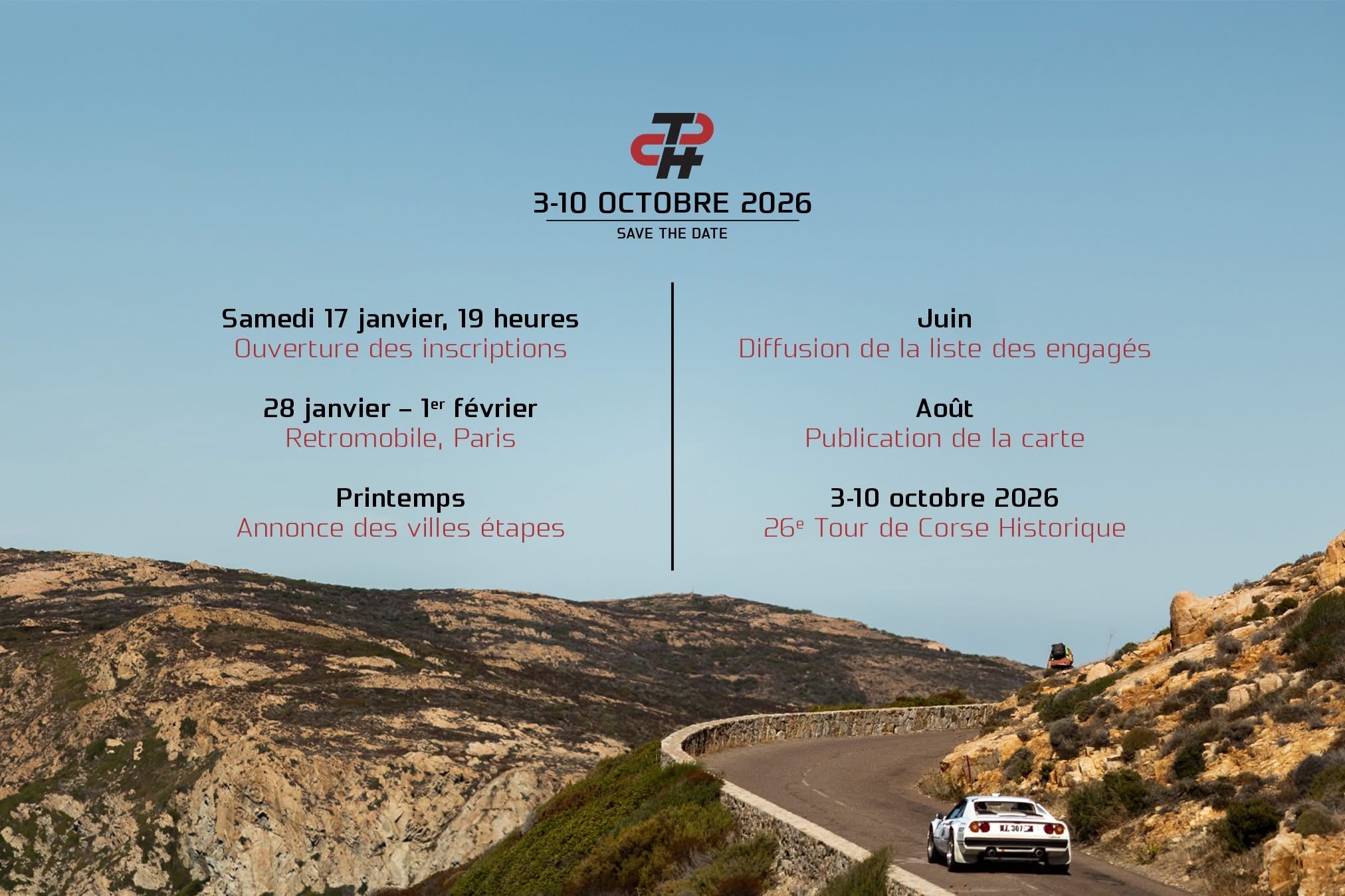 affiche deTour de Corse Historique 2026