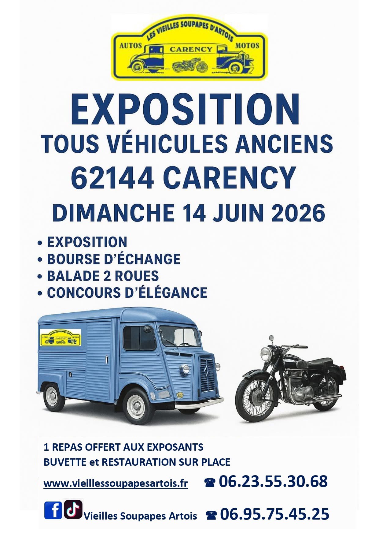 affiche deExposition de Véhicules Anciens