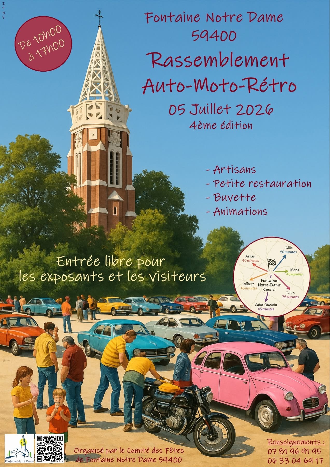 affiche deRassemblement Auto-Moto-Rétro