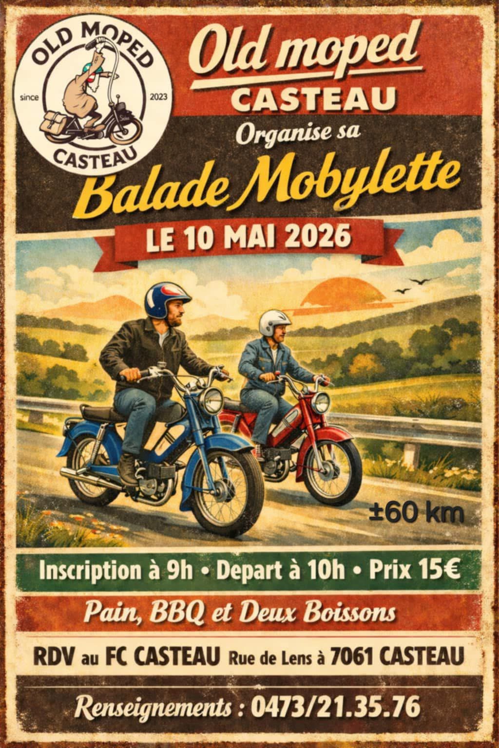affiche deBalade Mobylette