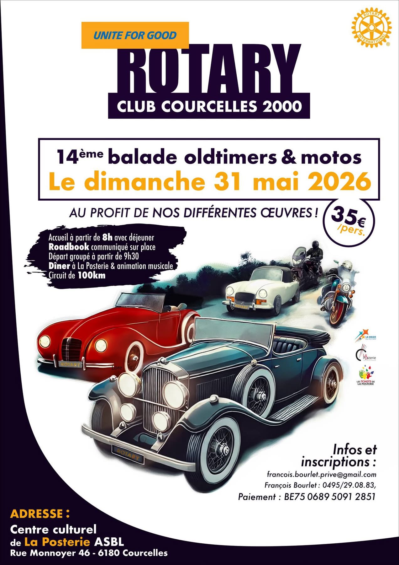 affiche de14ème Balade Oldtimers & Motos
