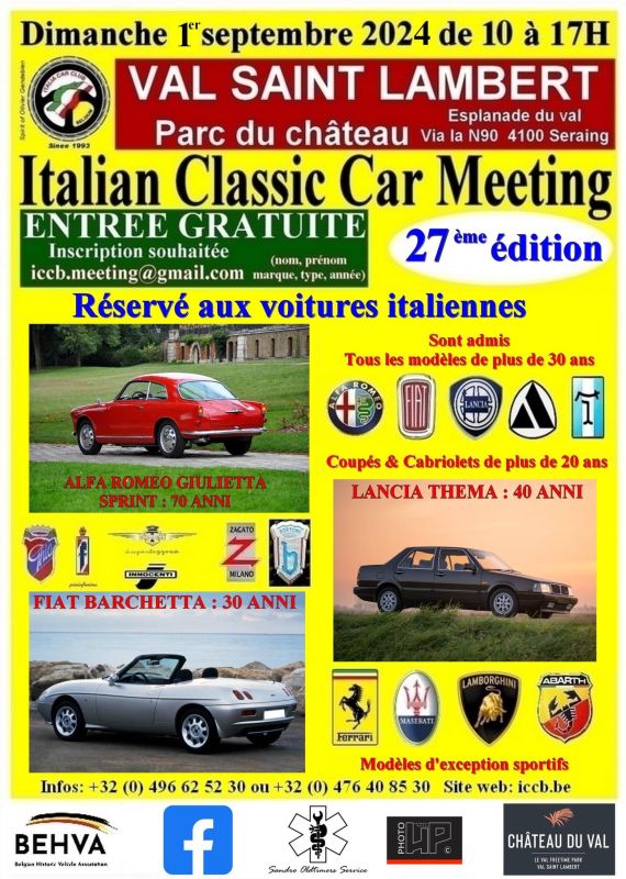 affiche deItalian Classic Car Meeting