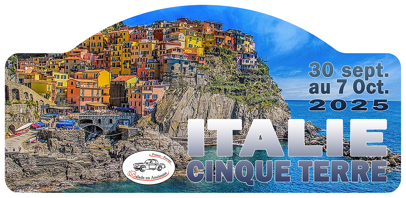 affiche deRallye touristique Italie Cinque Terre