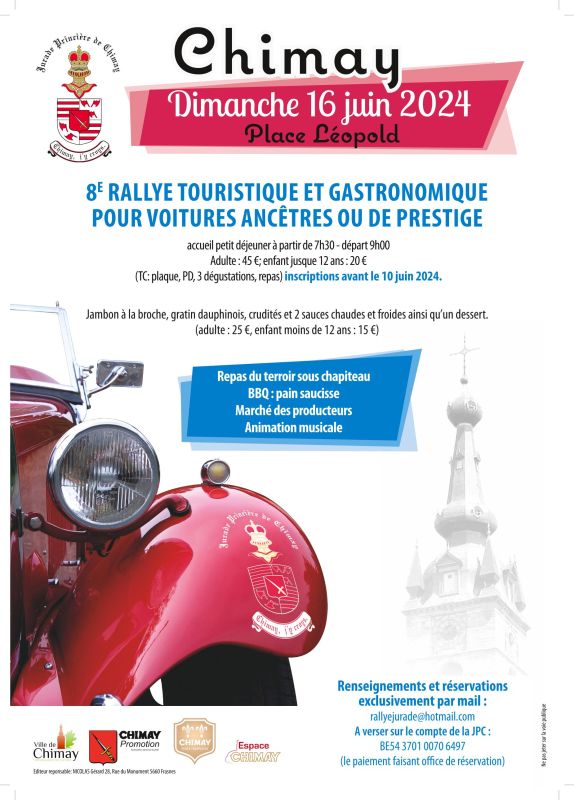 affiche de8ème Rallye Touristique et Gastronomique