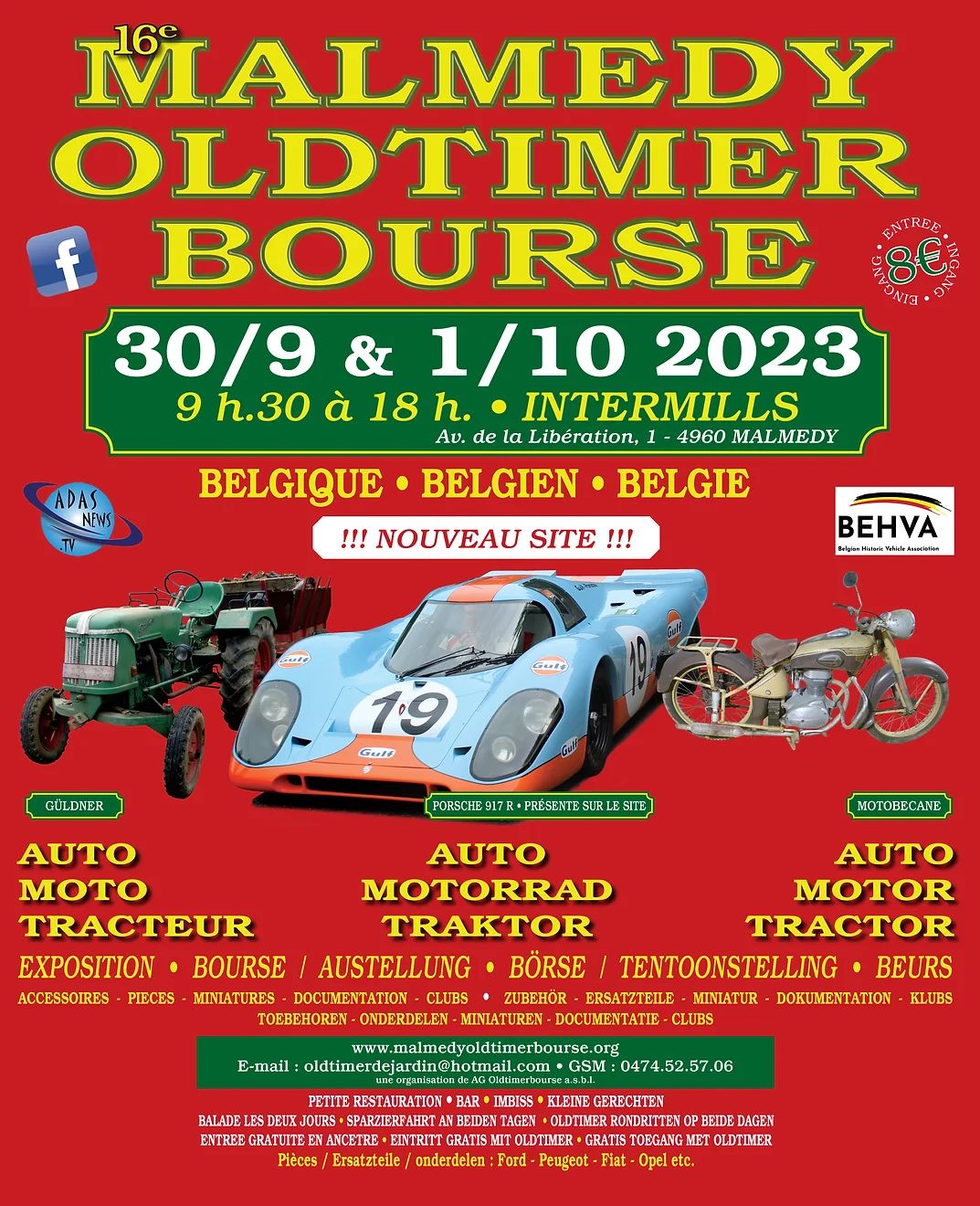 affiche de16ème Malmedy Oldtimer Bourse