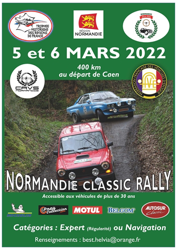 affiche deNormandie Classic Rally 2022