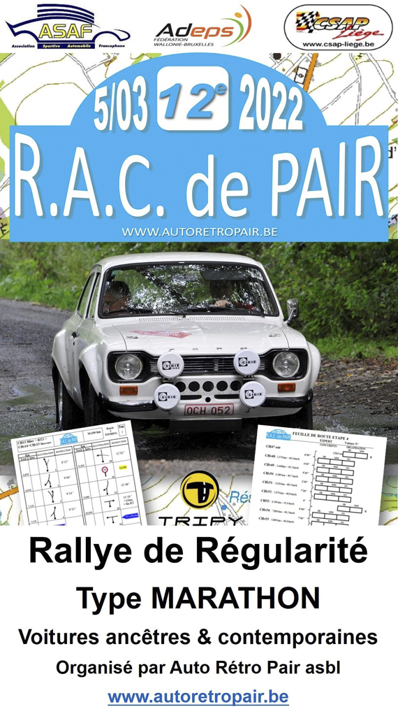 affiche de12ème RAC de PAIR 