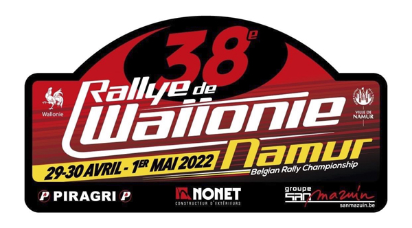 affiche de38è Rallye de Wallonie 2022