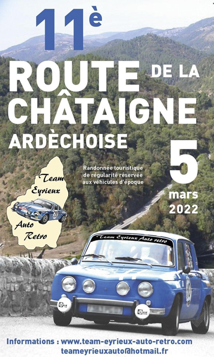 affiche deRoute de la Châtaigne Ardéchoise 2022