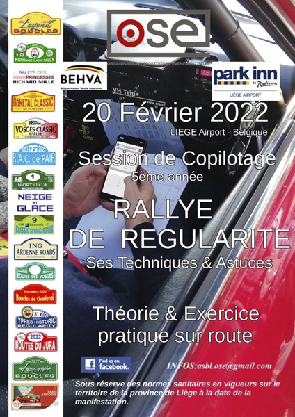 affiche deSession de copilote Rallye de Régularité