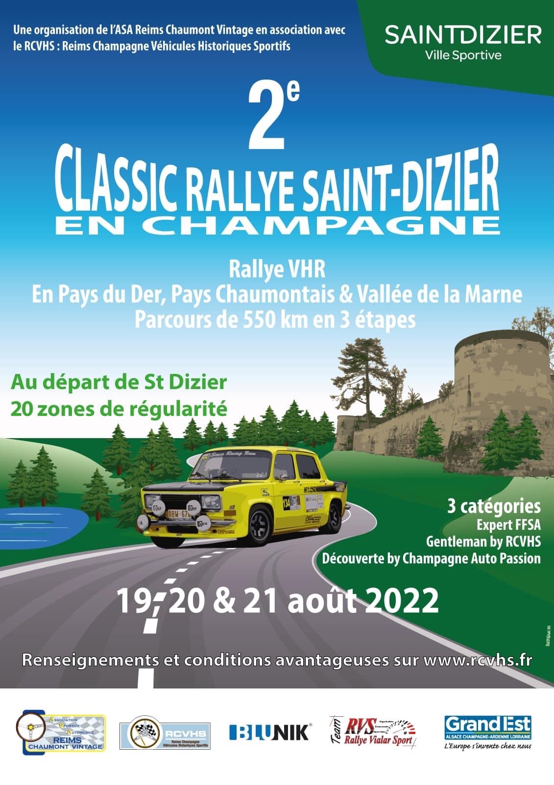 affiche deClassic Rallye St Dizier en Champagne