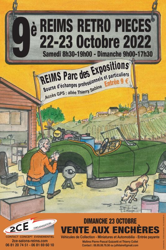 affiche de9ème Reims Retro Pièces