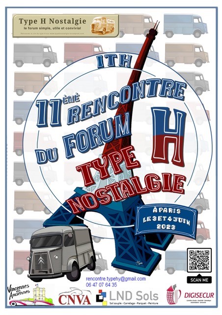 affiche de11ème rencontre du Forum Type H Nostalgie 