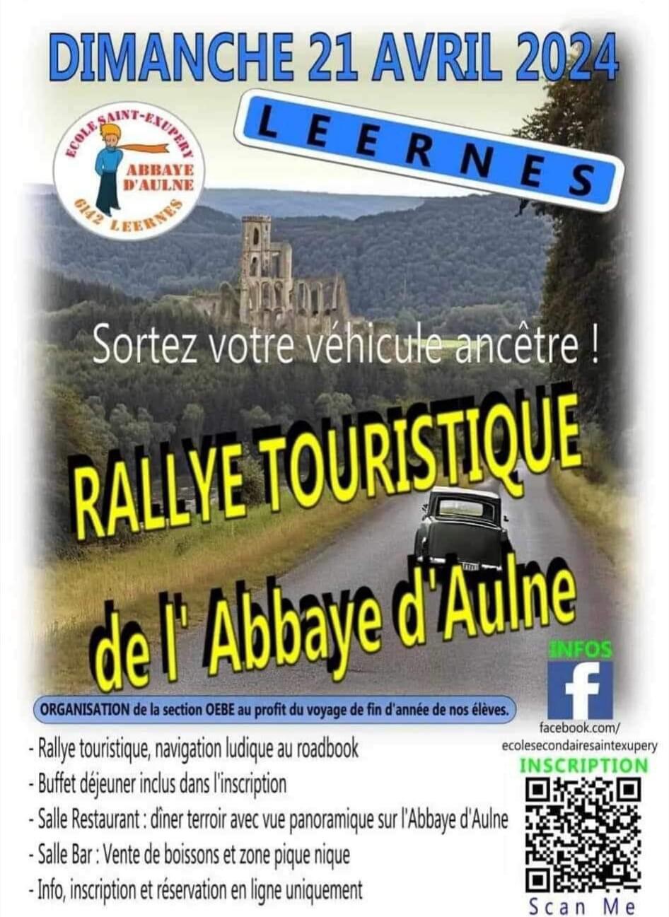 affiche deRallye touristique de l'Abbaye d'Aulnes