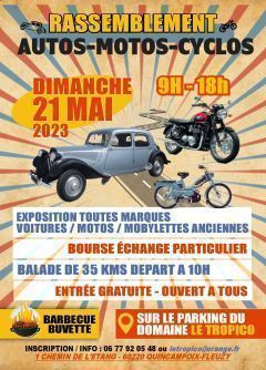 affiche deRassemblement Autos Motos Cyclos