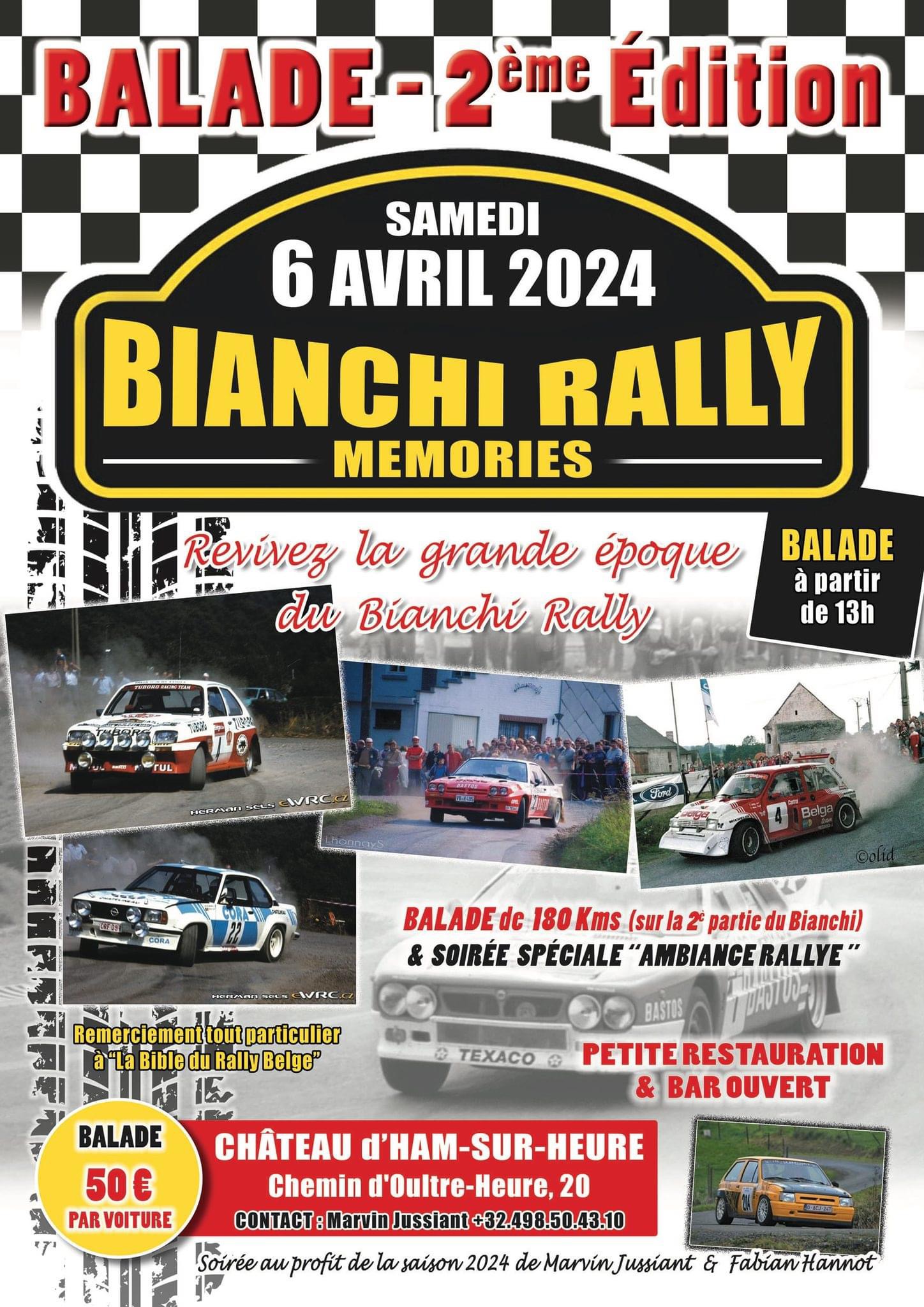 affiche deBianchi Rally Memories