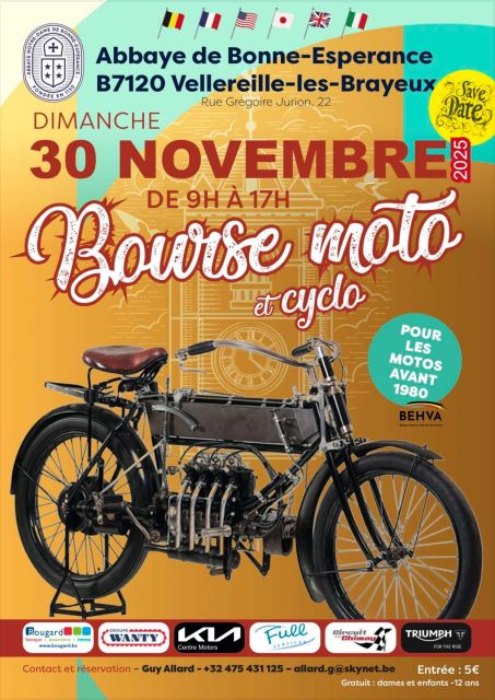 affiche deBourse motos et vélo Bonne Espérance 