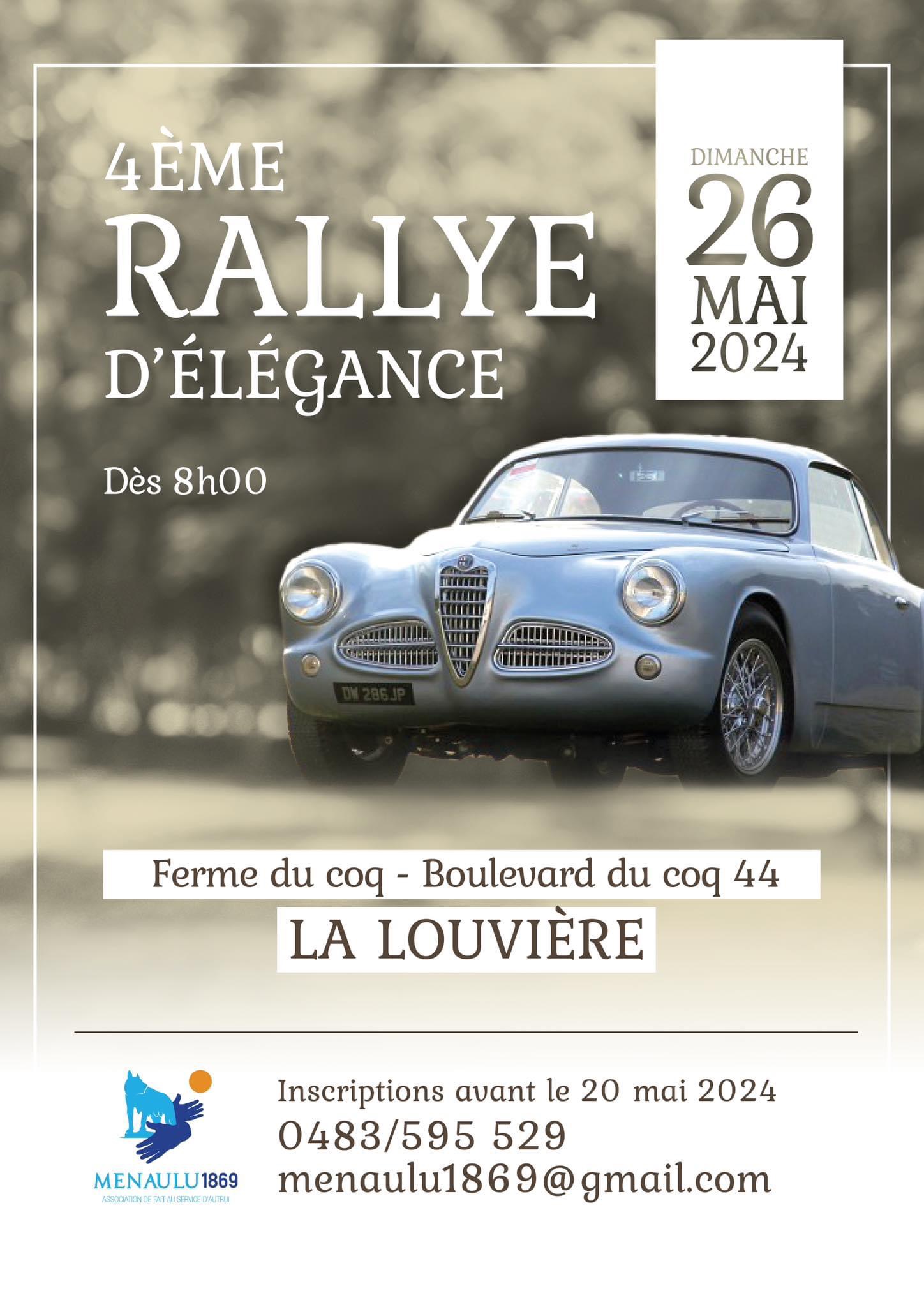 affiche de4éme Rallye d'Élégance