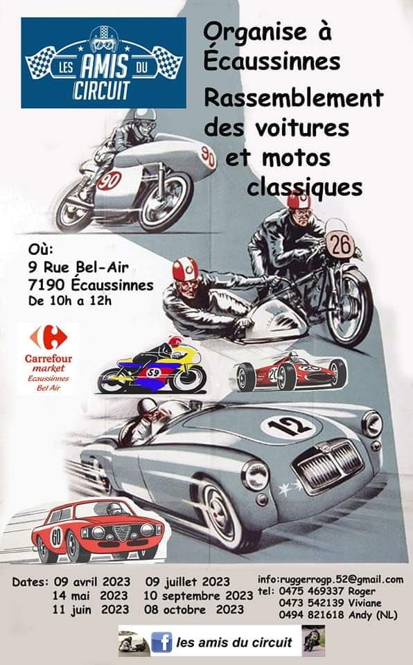 affiche deRassemblement des Voitures et Motos Classiques