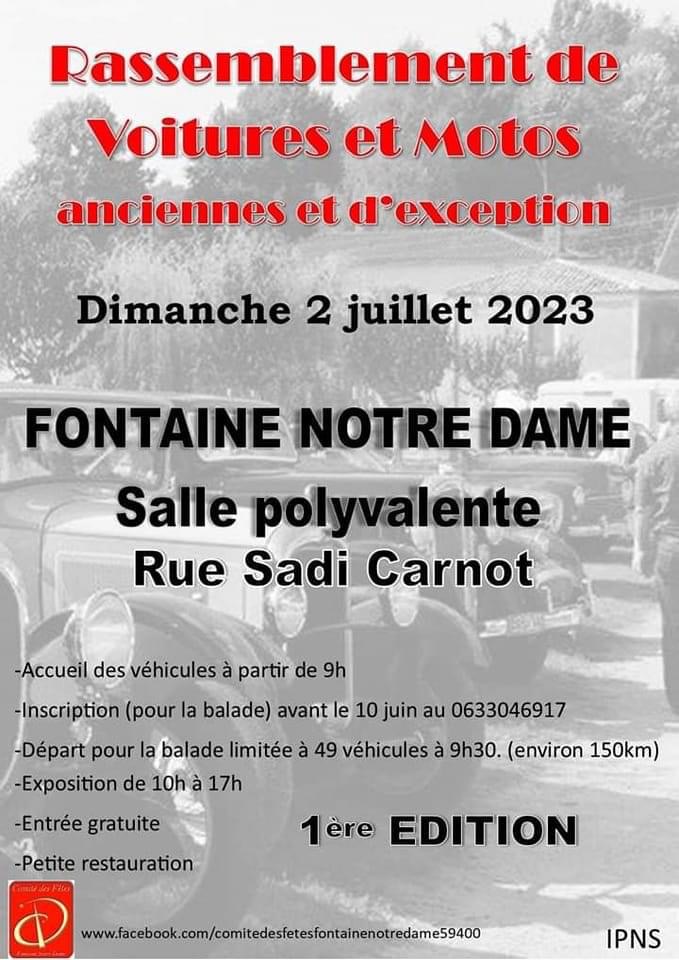 affiche deRassembIement de Voitures et Motos anciennes et d'exception