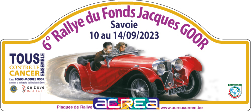 affiche de6° rallye du Fonds Jacques Goor