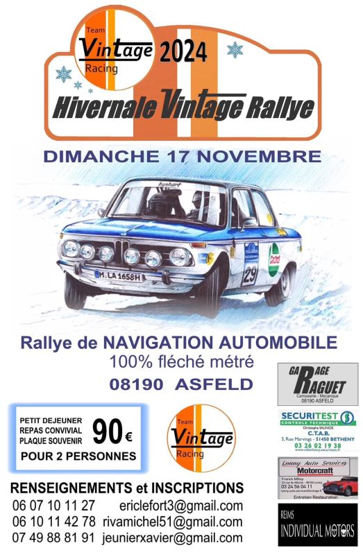 affiche deHivernale Vintage Rallye