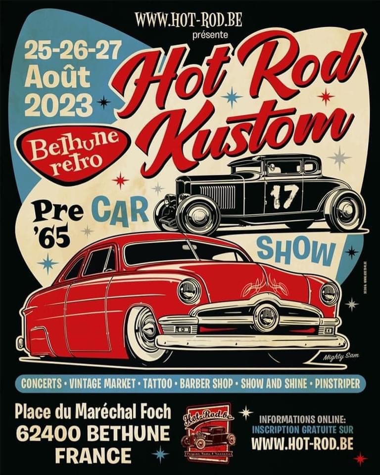 affiche deBéthune Hot Rod Kustom