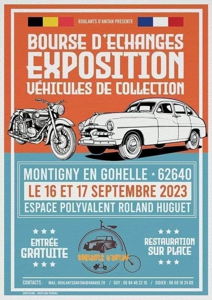 affiche deBourse & Exposition pour véhicules de collection