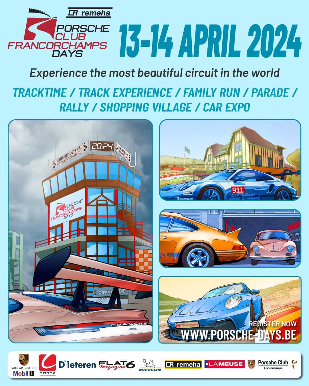 affiche de Porsche Club Francorchamps Days