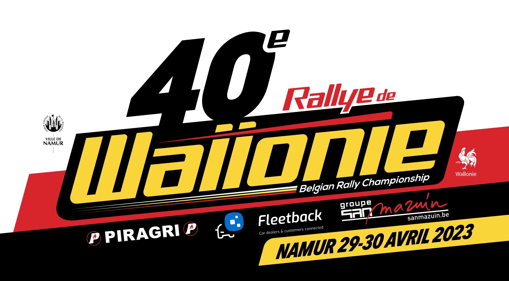 affiche de40ème Rallye de Wallonie