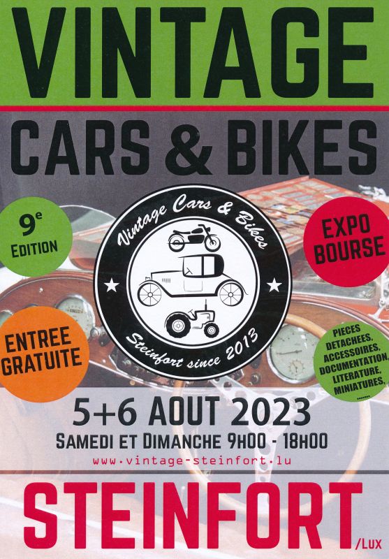 affiche deVintage Cars & Bikes