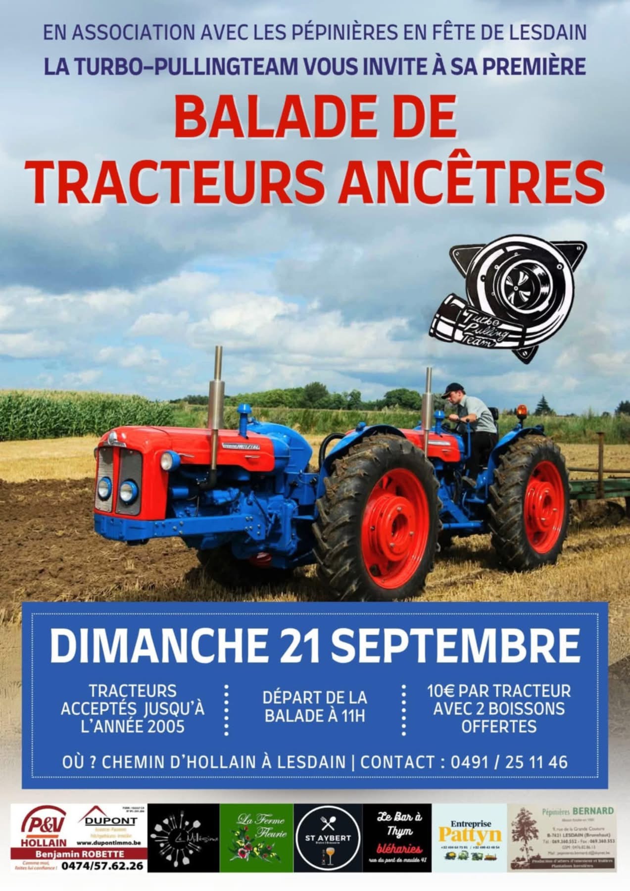 affiche deBalade de tracteurs ancêtres