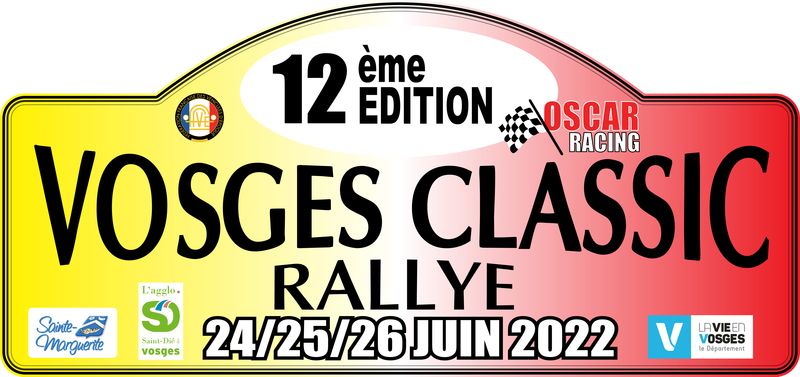 affiche de12ème Vosges Classic Rallye
