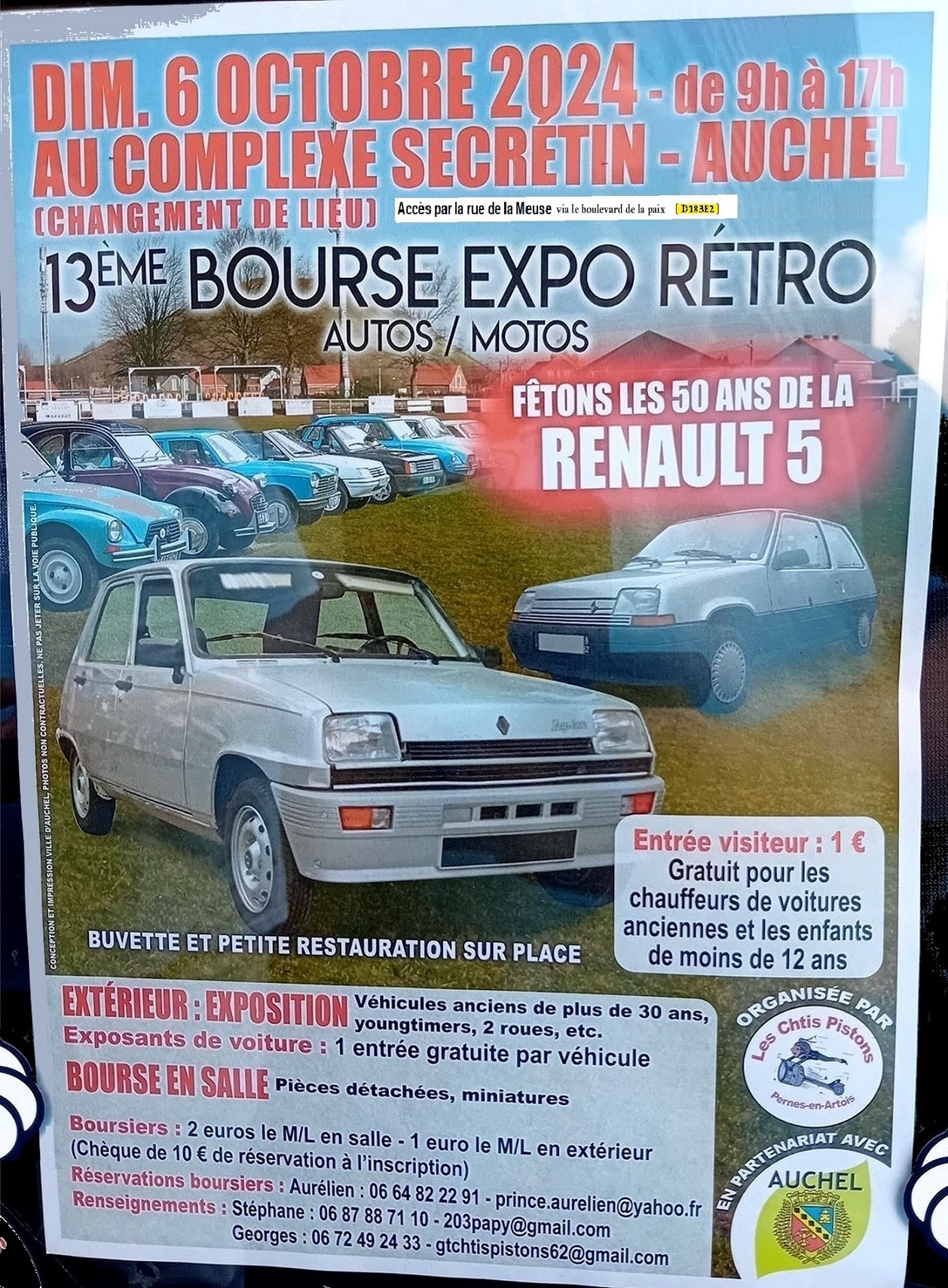 affiche deBourse dâ€™Ã©changes Auto-RÃ©tro Auchel 2024