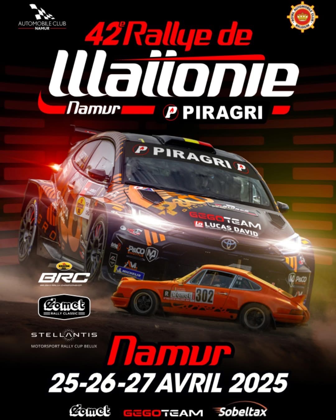 affiche de42e Rallye de Wallonie