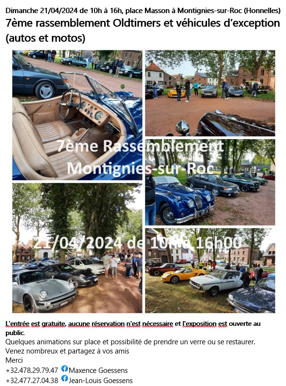 affiche de7Ã¨me Rassemblement vÃ©hicules ancÃªtres et d'exception