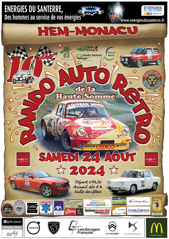 affiche deRando Auto RÃ©tro de la Haute Somme