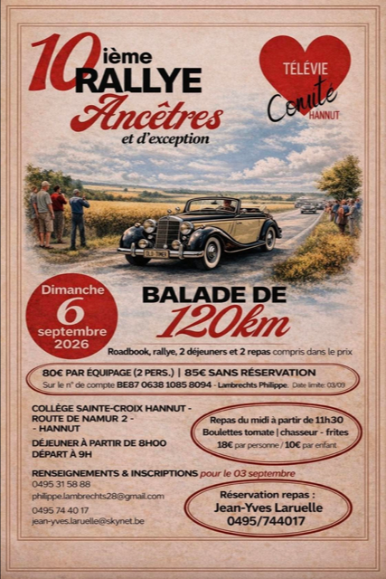 affiche de10ième Rallye TELEVIE